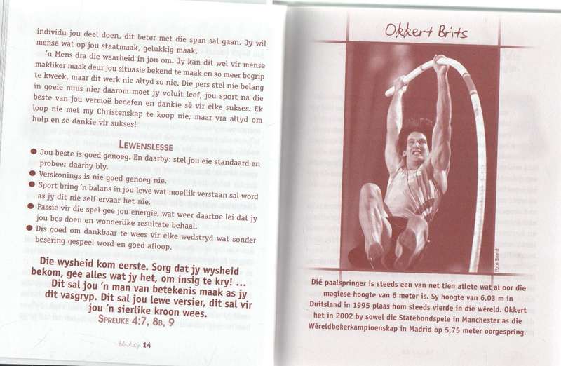 LEWENSLESSE VAN SPORT - VOORWOORD DEUR FANIE DE VILLIERS (1 STE UITGAWE 2003)