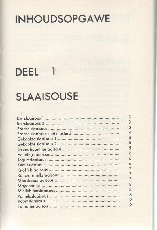 SLAAI-EN GROENTE-RESEPTE - ERINA BEZUIDENHOUT (2 DE DRUK 1974)