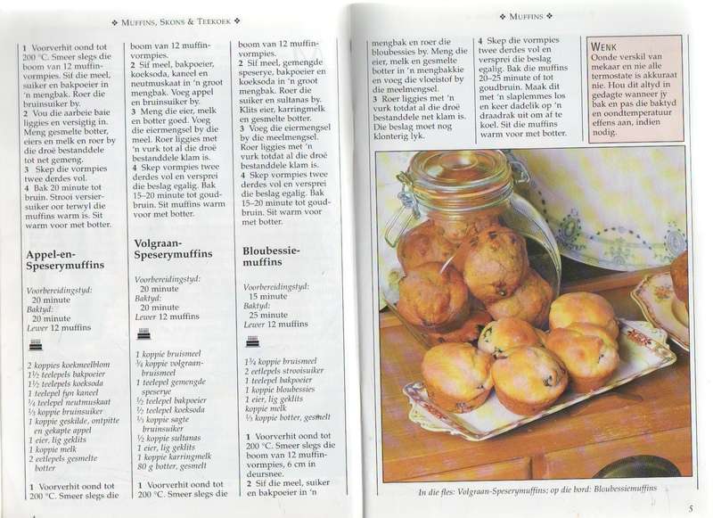 DRIE RESEPTE BOEKE: MUFFINS, SKONS & TEEKOEK, FATTIS & MONIS EN CADAC BRAAIOOND RESEPTE