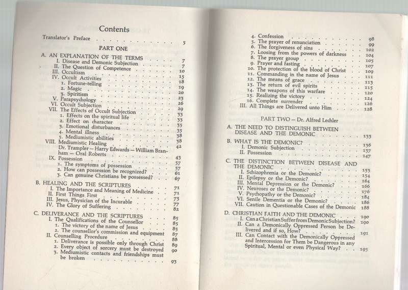OCCULT BONDAGE AND DELIVERANCE - DR THEOL. KURT KOCH (1970)