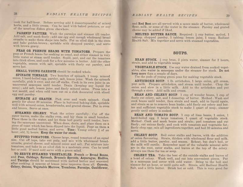 RADIANT HEALTH RECIPES BY THE INTERNATIONAL CLUB - MARY L NICHOLLS (OLD)