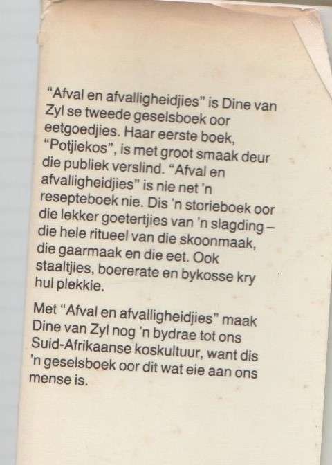 AFVAL EN AFVALLIGHEIDJIES - DINE VAN ZYL (1983)