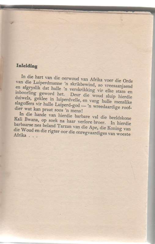 TARZAN EN DIE LUIPERDMANNE, NR 16 - EDGAR RICE BURROUGHS (1949 - APB)