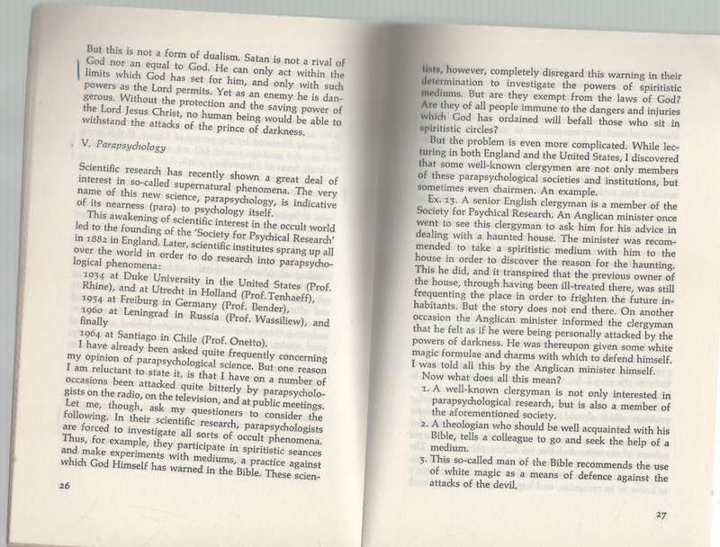 OCCULT BONDAGE AND DELIVERANCE - DR THEOL. KURT KOCH (1970)