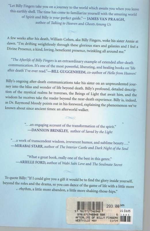 THE AFTERLIFE OF BILLY FINGERS - ANNIE KAGAN (2013)
