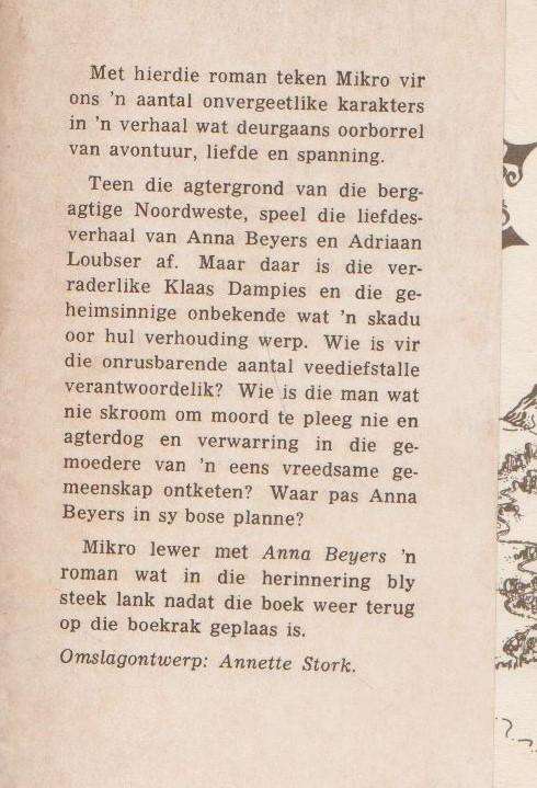ANNA BEYERS - MIKRO (11 DE DRUK 1970)