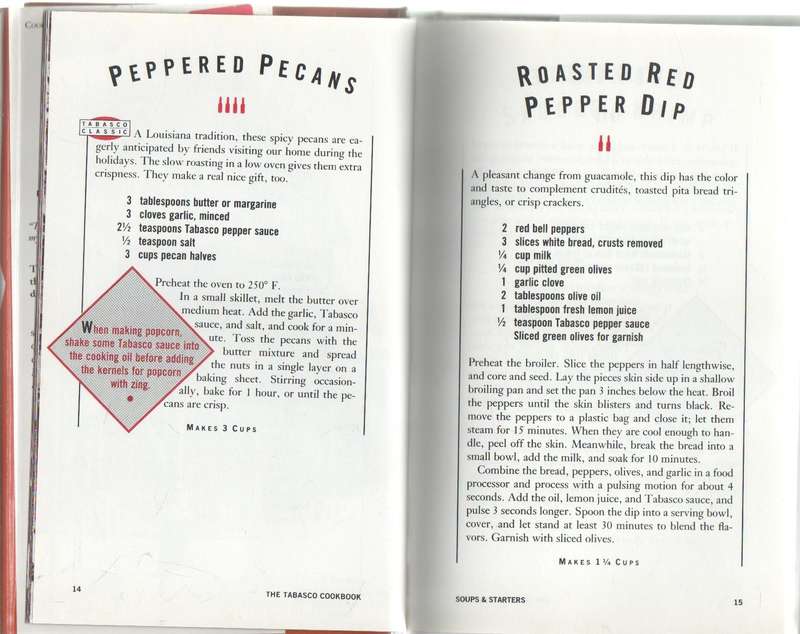 THE TABASCO BRAND COOKBOOK - PAUL MC ILHENNY WITH BARBARA HUNTER (MADE IN U S A- 1993)
