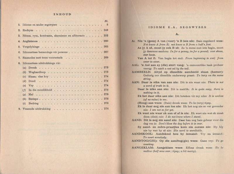 AFRIKAANSE SPREEKWOORDE , GESEGDES EN ANDER UITDRUKKINGE - A S V BARNES (1 STE UITGAWE)