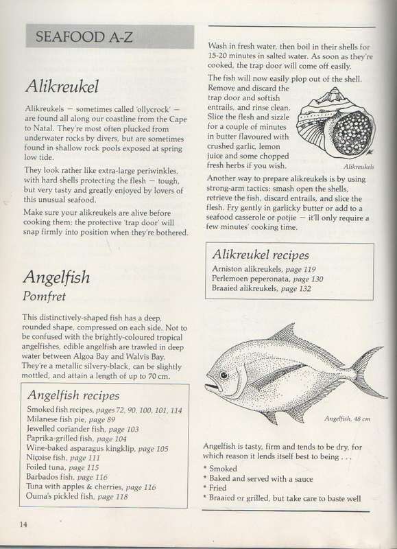 FREE FROM THE SEA , THE SEAFOOD COOKBOOK - LANNICE SNYMAN & ANNE KLARIE (2ND EDITION 1991)