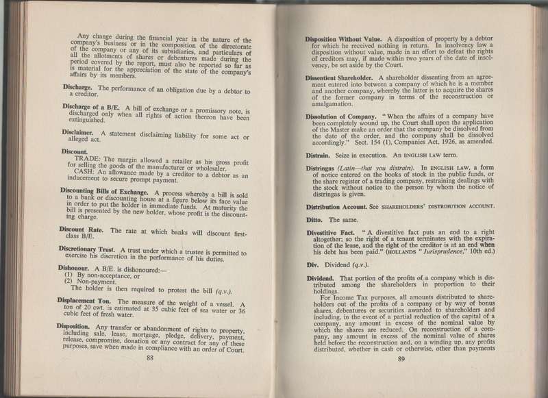 THE SOUTH AFRICAN COMMERCIAL DICTIONARY - GORDON P CRAWFORD (FOREWORD DATED 1957)