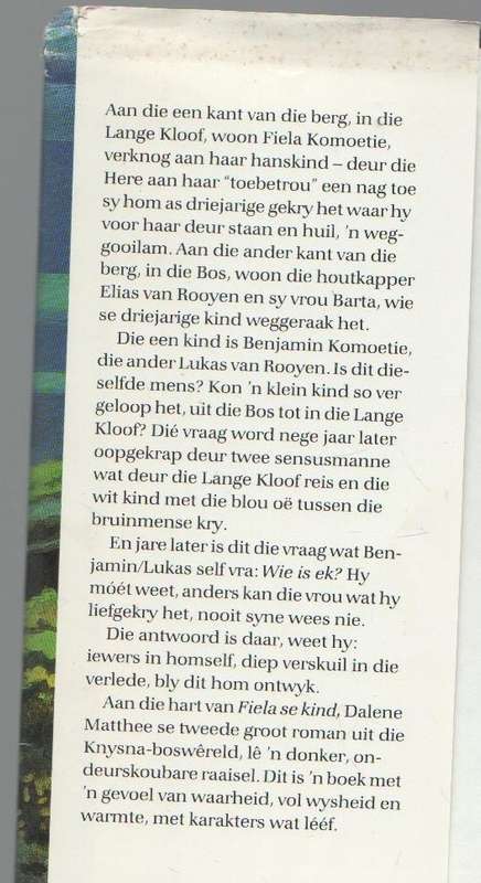 FIELA SE KIND - DALENE MATTHEE (1 STE UITGAWE 1985)