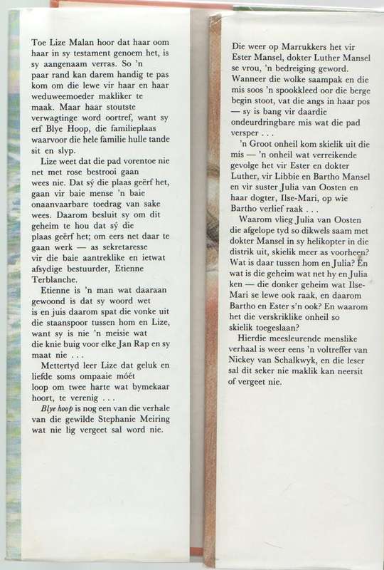 VIER HARDEBANDBOEKE: STEPHANIE MEIRING, NICKEY VAN SCHALKWYK, STEPHANIE MEIRING