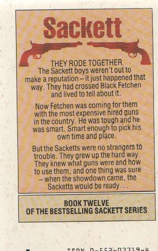 THE SKY-LINERS - LOUIS LAMOUR (WESTERN- 1985, BOOK TWELVE OF THE SACKETT SERIES)
