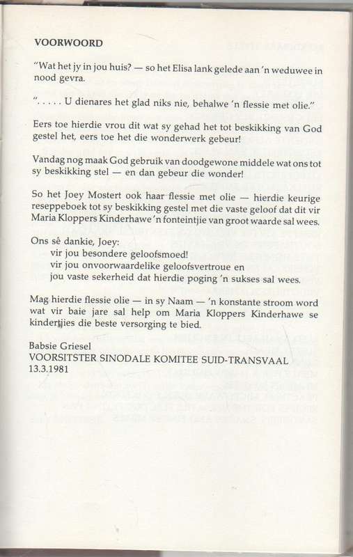 EKONOMIESE KITSGEREGTE VIR BESIGE HUISVROUE - JOEY MOSTERT (1 STE UITGAWE 1981)