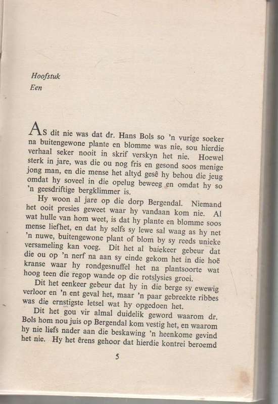 DIE GEHEIM VAN DIE BERG - F A VENTER (1958)