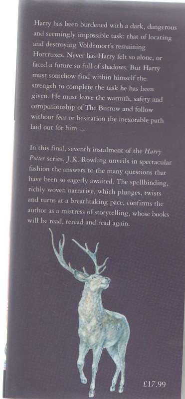 HARRY POTTER AND THE DEATHLY HALLOWS - J K ROWLING (1 ST PUBLISHED 2007)