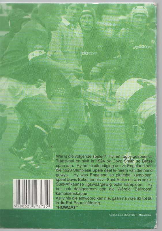 SPORT TRIVIA VRAE EN ANTWOORDE - TIENIE HALGRYN