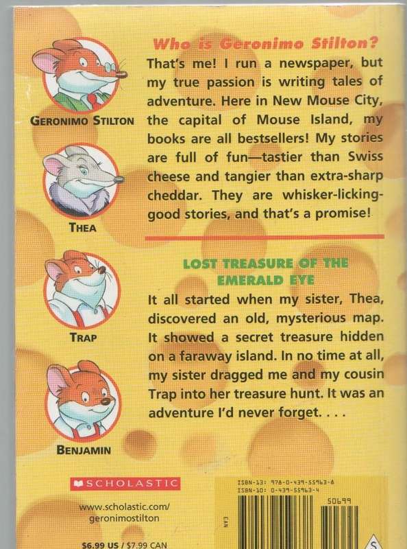 LOST TREASURE OF THE EMERALD EYE - GERONIMO STILTON (SCHOLASTIC - 2004)