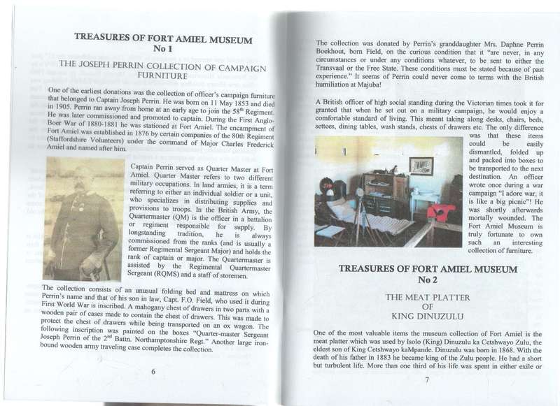 TREASURES OF FORT AMIEL MUSEUM NEWCASTLE - LOUIS J EKSTEEN (2011)