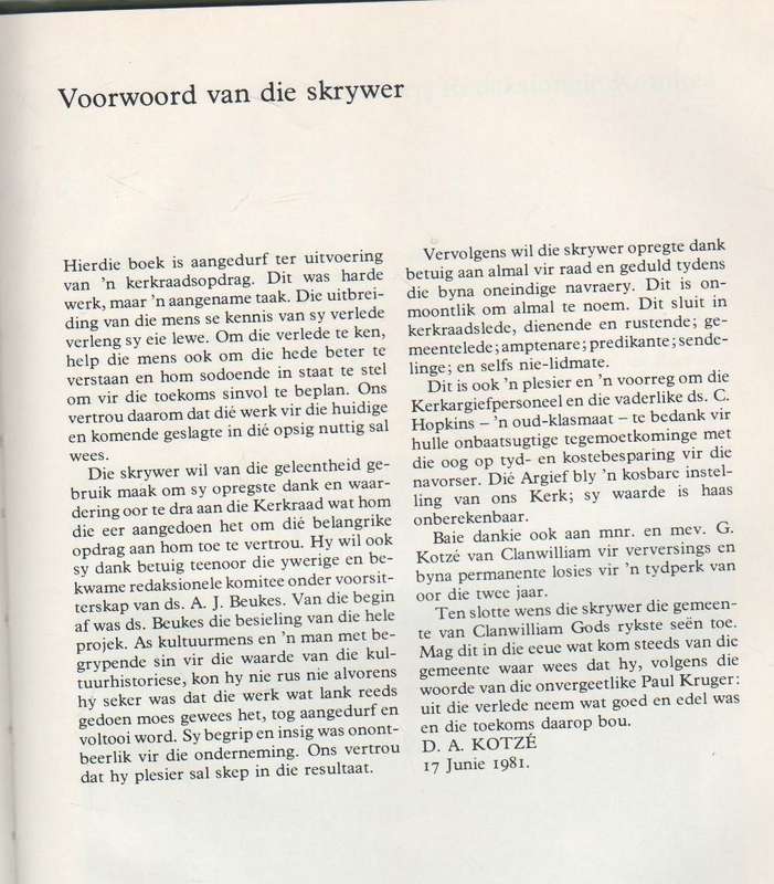 VAN ROODEZAND TOT GARIEP - D A KOTZE