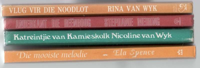 VIER HARDEBANDBOEKE: RINA VAN WYK, STEPHANIE MEIRING, NICOLINE VAN WYK & ELA SPENCE