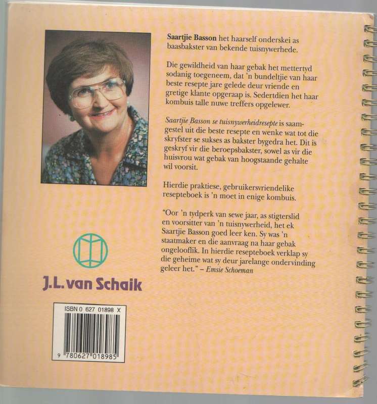 SAARTJIE SE TUISNYWERHEIDSRESEPTE