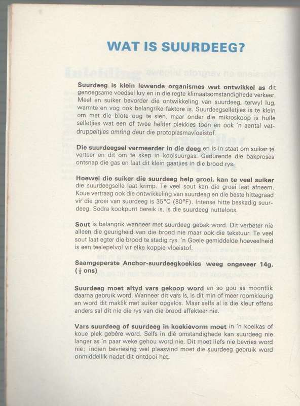 DIE VOLLEDIGE SUURDEEG RESEPTEBOEK - SAAMGESTEL DEUR PAMELA DORRINGTON (OUD ANCHOR YEAST)