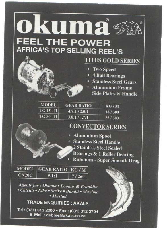 NATAL COAST FISHING GUIDE - LEN JONES  1968 - 2004