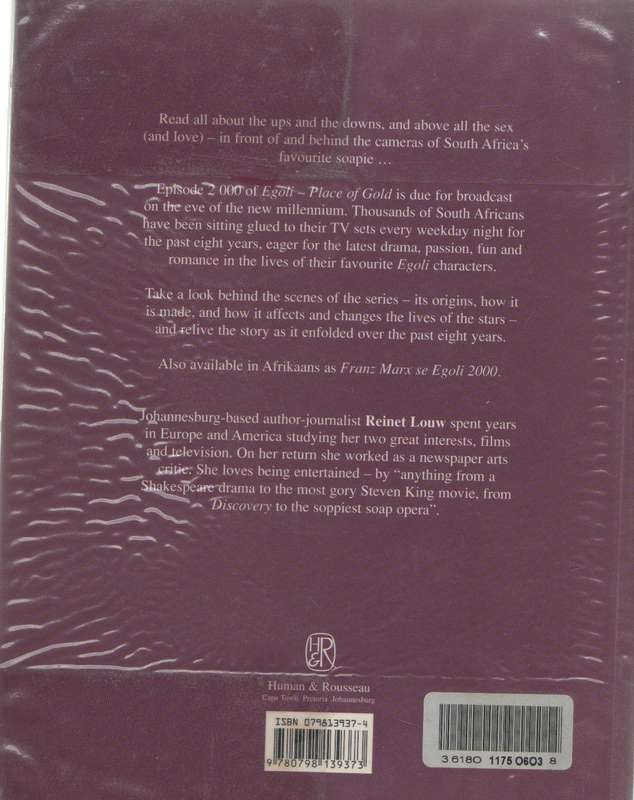 FRANZ MARX'S EGOLI 2000 - REINET LOUW (1 ST PUBLISHED 1999)