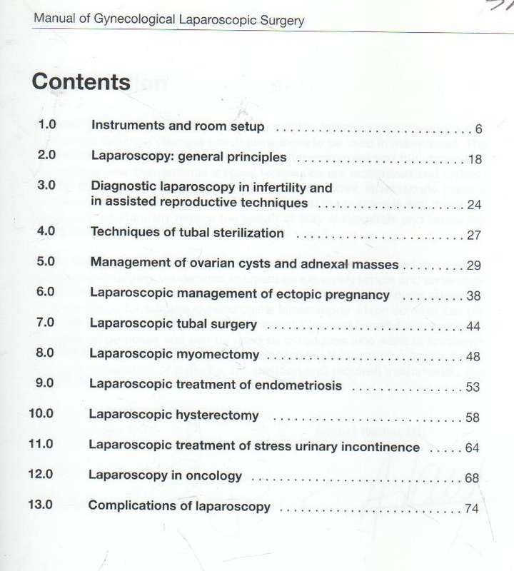 MANUAL OF GYNECOLOGICAL LAPAROSCOPIC SURGERY - PROF LUCA MENCAGLIA & PROF ARNAUD WATTIEZ (2005)