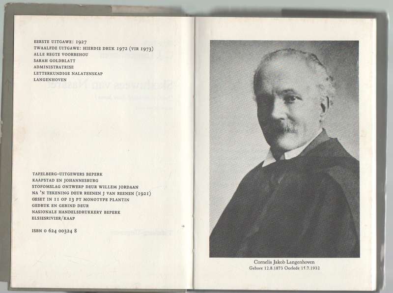 SKADUWEES VAN NASARET - C J LANGENHOVEN (1972)