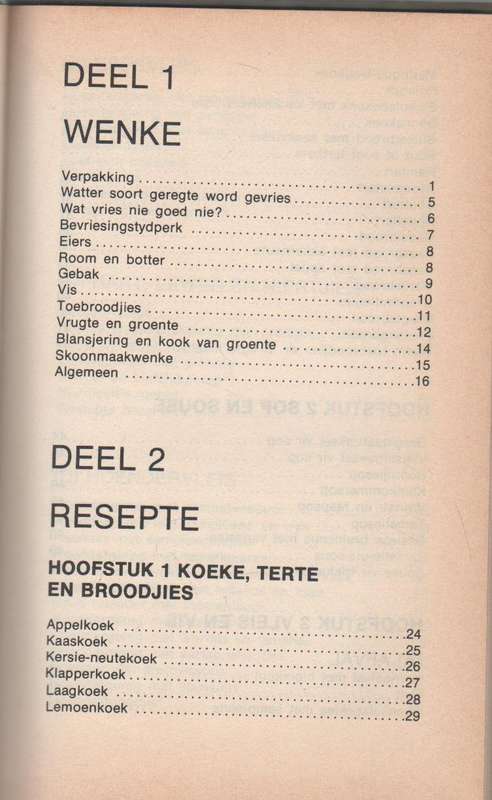 RESEPTE VIR DIE VRIESKAS - ERINA BEZUIDENHOUT (3 DE UITGAWE 1986)