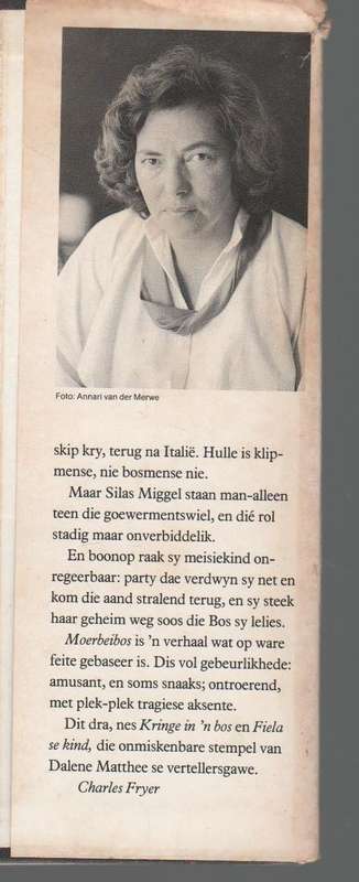 MOERBEIBOS - DALENE MATTHEE (2 DE DRUK 1987)