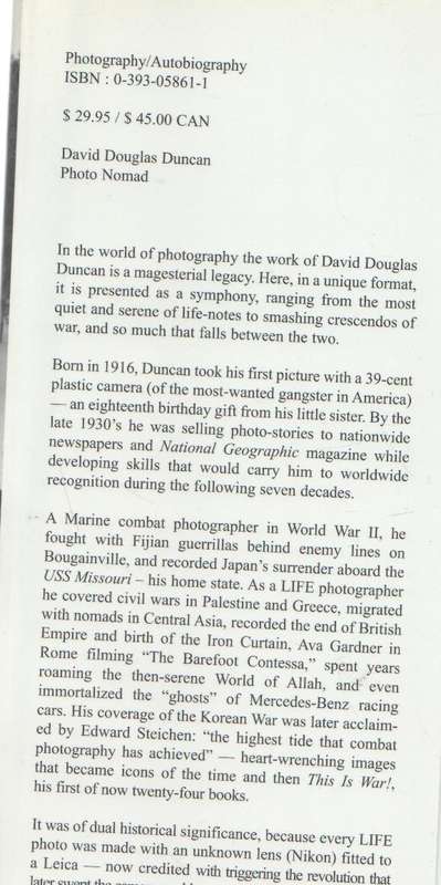 PHOTO NOMAD - DAVID DOUGLAS DUNCAN (2003 ?)
