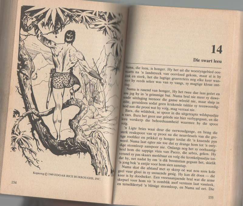 TARZAN DIE ONGETEMDE - EDGAR RICE BURROUGHS (1 STE UITGAWE 1984 IN AFRIKAANS)
