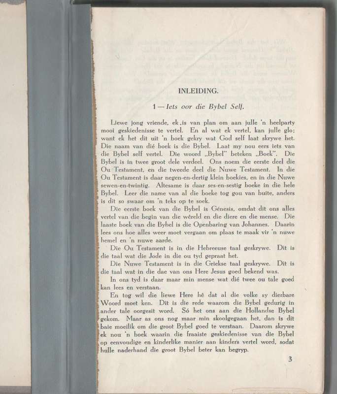 DIE AFRIKAANSE KINDERBYBEL ,  DEUR W J CONRADIE (16 DE DRUK 1942)