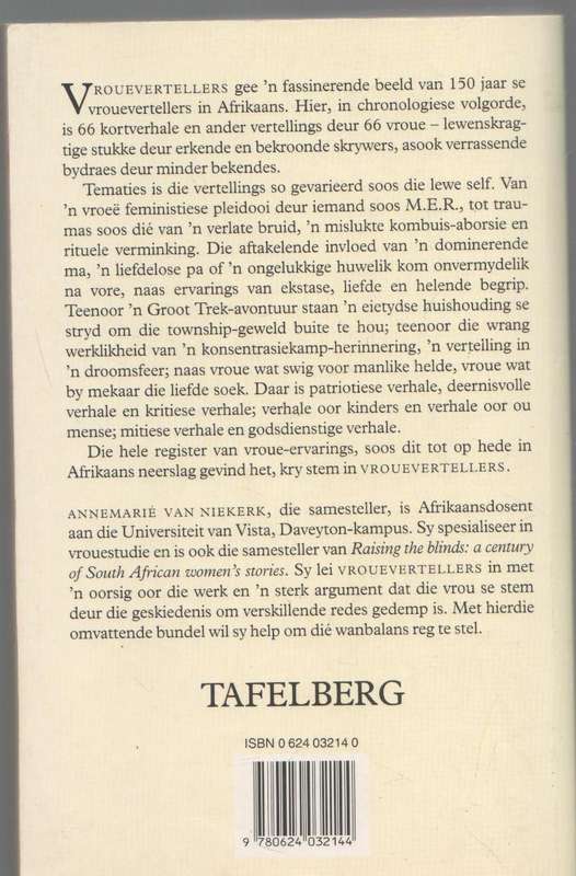 VROUE-VERTELLERS 1843 - 1993 - ANNEMARIE VAN NIEKERK (1 STE UITGAWE 1994)