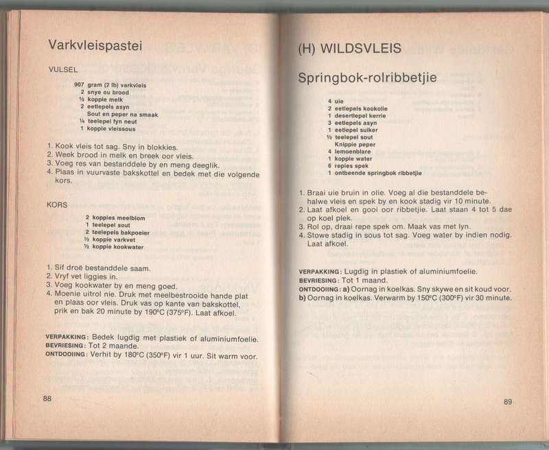 RESEPTE VIR DIE VRIESKAS - ERINA BEZUIDENHOUT (3 DE UITGAWE 1986)
