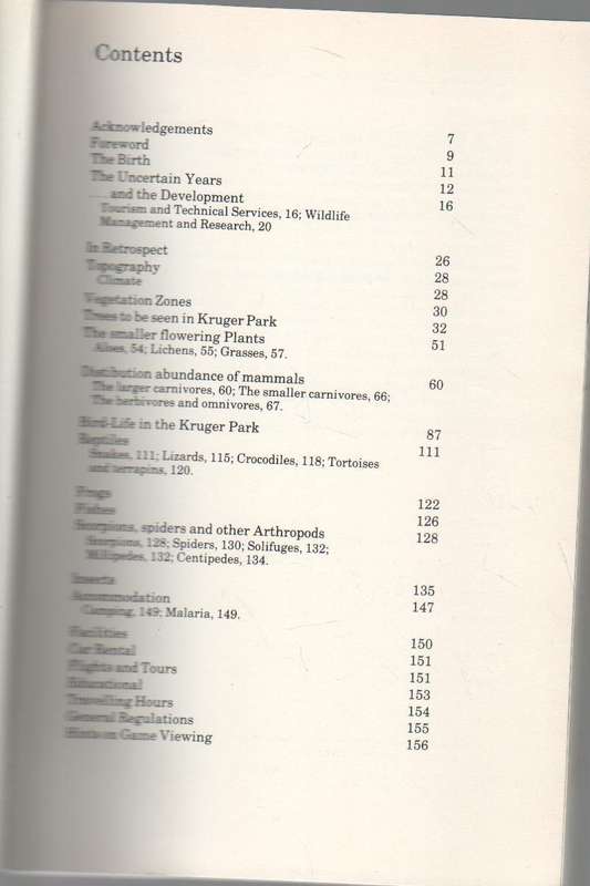 THE KRUGER NATIONAL PARK - L E O BRAACK - STRUIK ALL-COLOUR GUIDE (1 ST EDITION 1983)