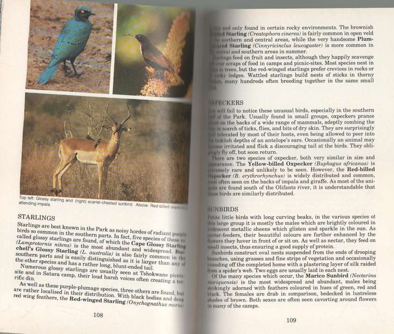 THE KRUGER NATIONAL PARK - L E O BRAACK - STRUIK ALL-COLOUR GUIDE (1 ST EDITION 1983)