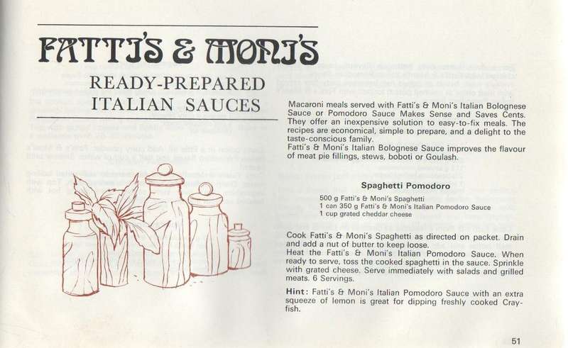 FATTI'S AND MONI'S MACARONI  - E A CROSS (OLD)