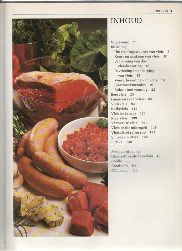 DIE SUID-AFRIKAANSE KOOKBOEK - SANNIE SMIT (VLEISRAAD - 2 DE DRUK 1985)