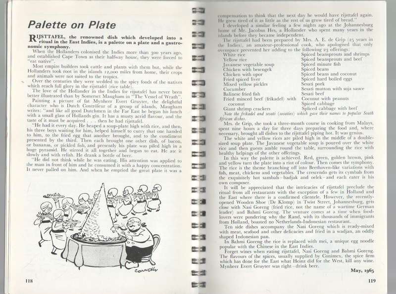 BEST OF FELLOWS, A BOOK ON FOOD & WINE IN SOUTH AFRICA - BERT FELLOWS (1965)
