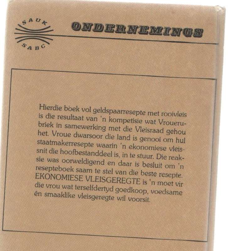 EKONOMIESE VLEISGEREGTE - GETOETS DEUR DIE VLEISRAAD(2 DE DRUK 1986)