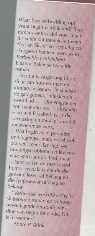 VERBEELDE WERKLIKHEID - ELEANOR BAKER (1 STE UITGAWE 1996)