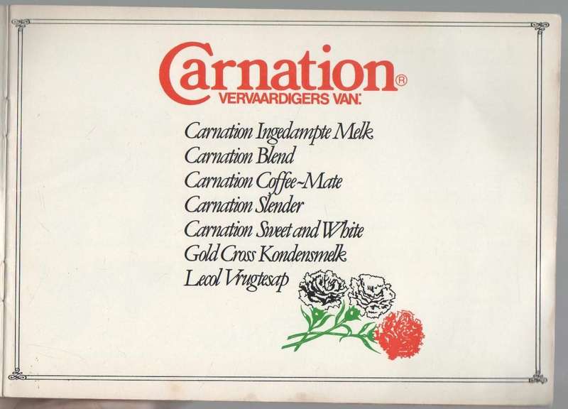 GOLD CROSS RESEPTE / RECIPES WITH COMPLIMENTS FROM CARNATION (OLD)