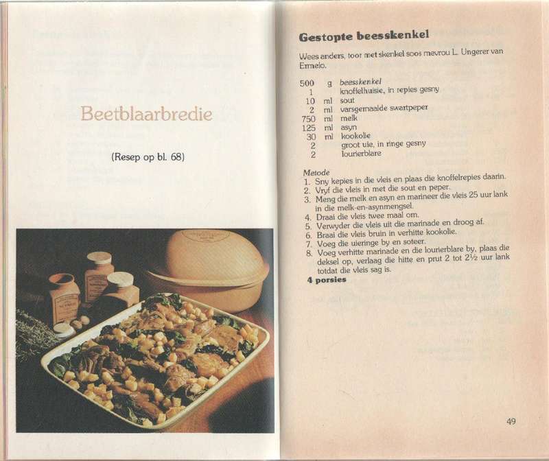 EKONOMIESE VLEISGEREGTE - GETOETS DEUR DIE VLEISRAAD(2 DE DRUK 1986)