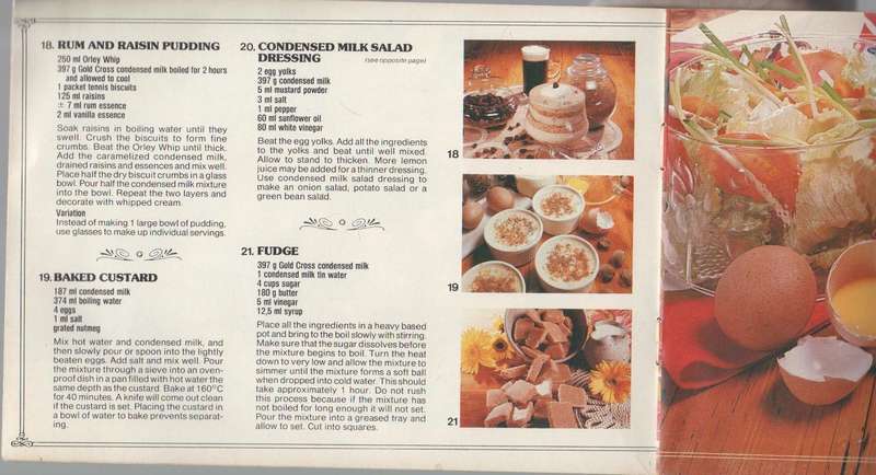 GOLD CROSS RESEPTE / RECIPES WITH COMPLIMENTS FROM CARNATION (OLD)