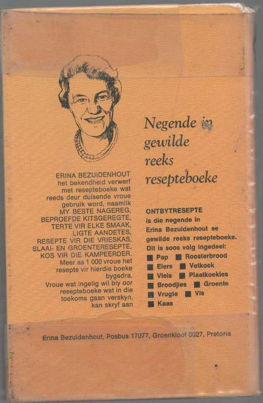 ONTBYTRESEPTE - ERINA BEZUIDENHOUT ( 1974)
