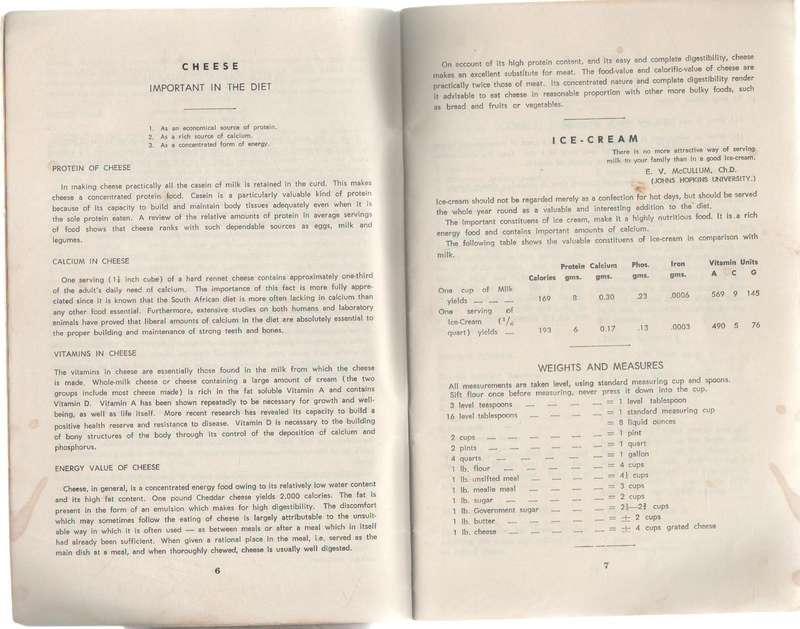 RECIPES WHOLESOME AND GOOD - PUBLISHED BY THE DAIRY INDUSTRY CONTROL BOARD (5 TH EDITION)